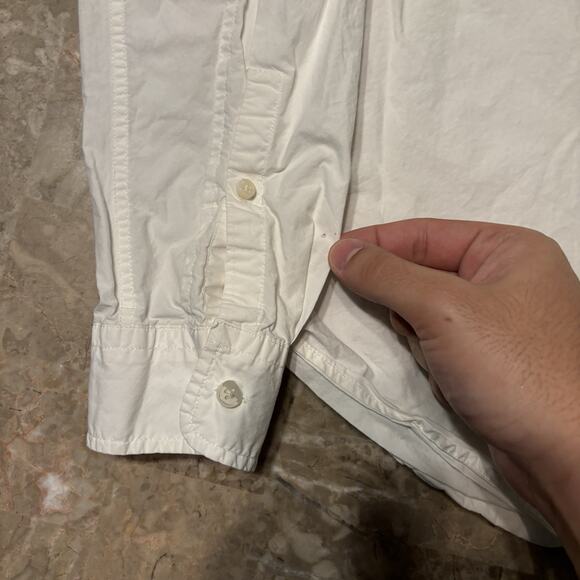 Alex Mill Shirt Mens Small White Wash & Go Long Sleeve Button Twill Huckberry - Picture 7 of 14